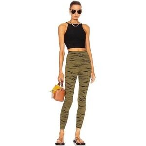 Beyond Yoga High Rise Olive Pattern Jacquard Leggings Medium